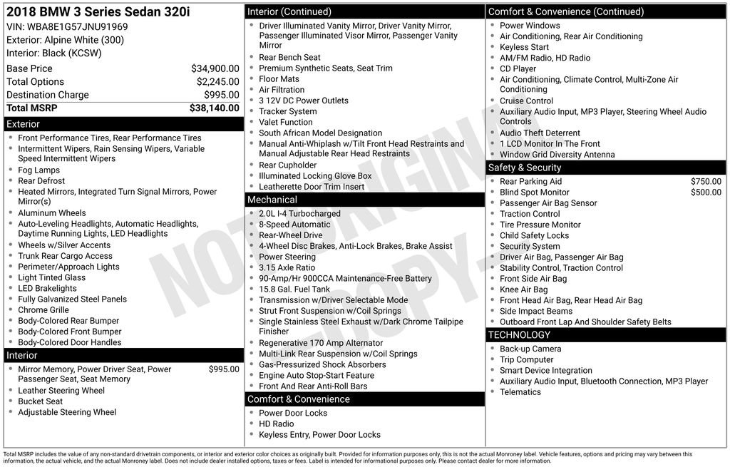 Used 2018 BMW 320i Sedan RWD image 29
