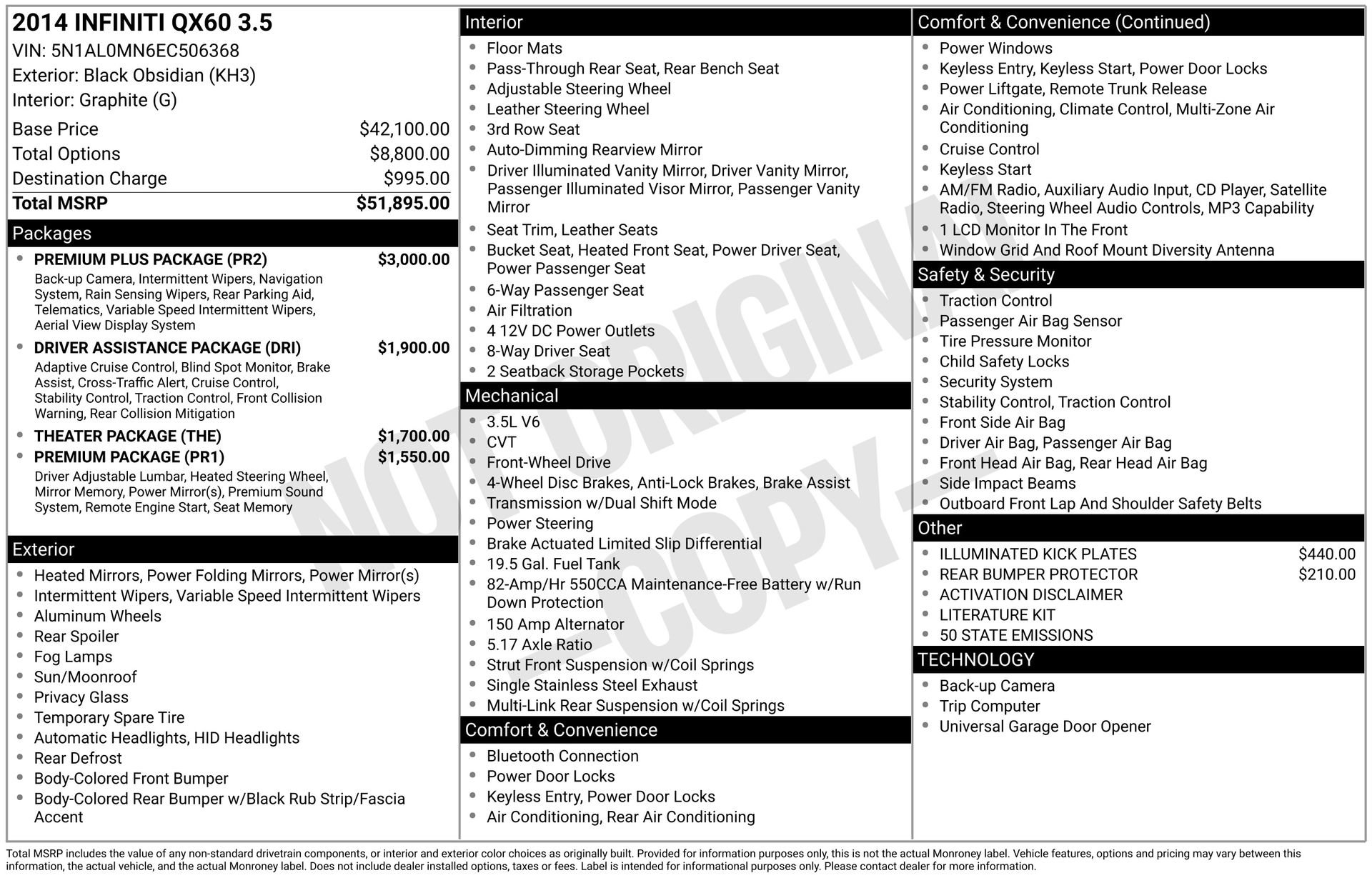 Used 2014 INFINITI QX60 FWD w/ Premium Plus Package image 31