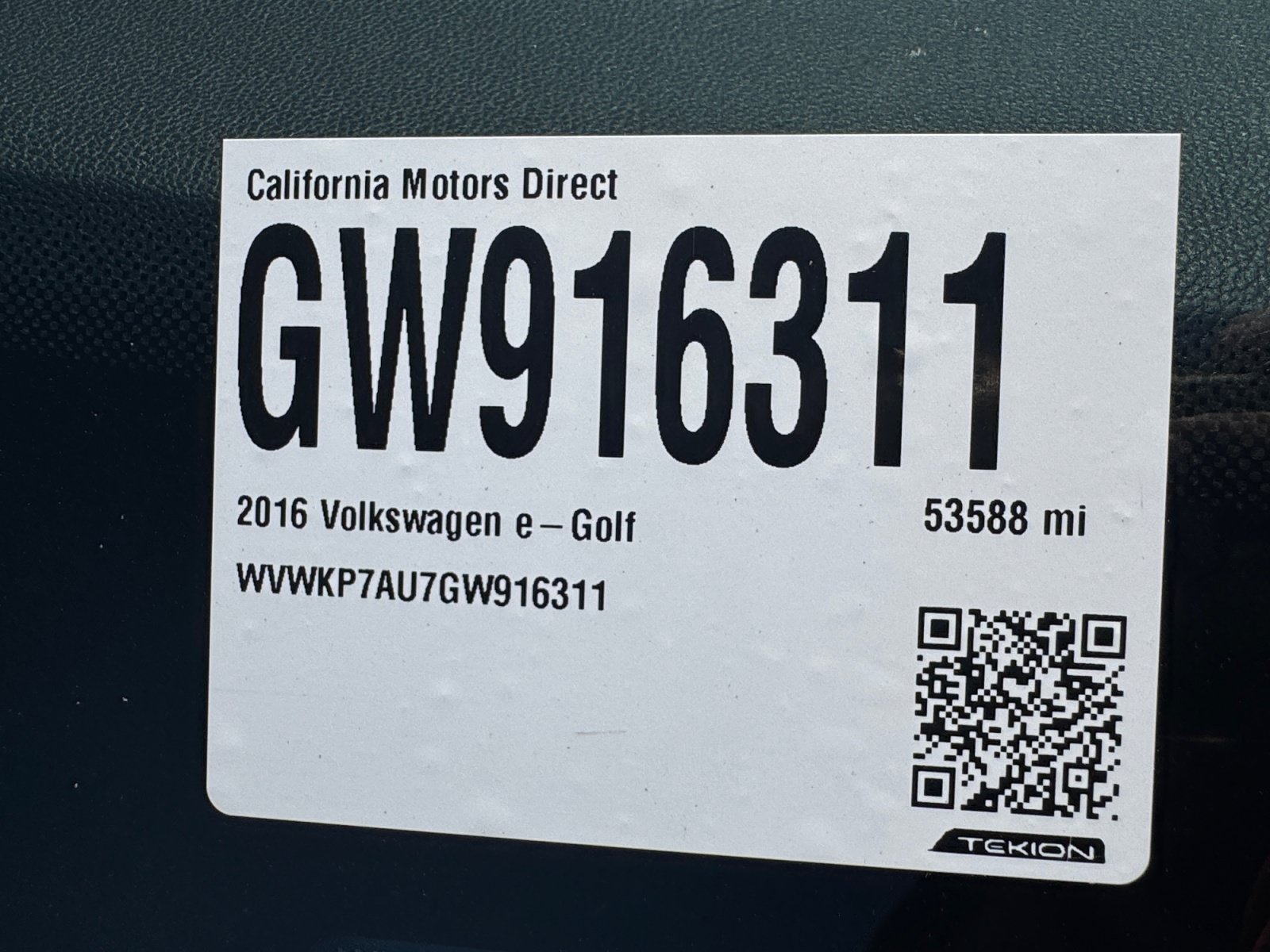 Used 2016 Volkswagen e-Golf SE w/ DC Fast Charging Package FWD image 19