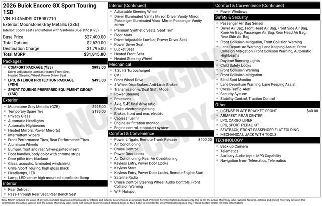 Used 2026 Buick Encore GX Sport Touring w/ Comfort Package FWD image 11