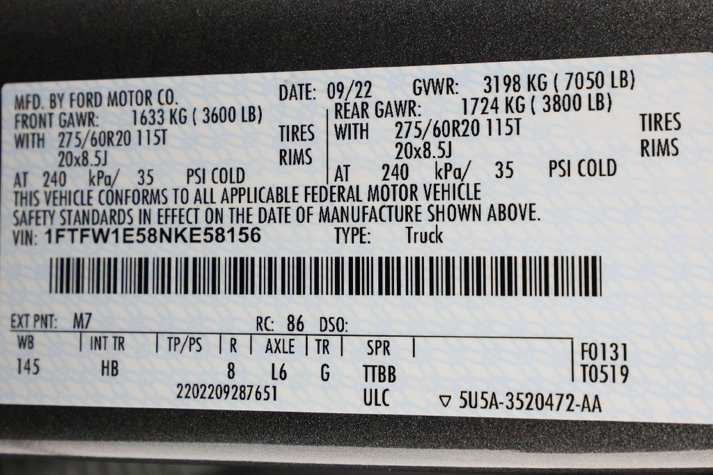 Used 2022 Ford F150 Lariat w/ Equipment Group 502A High AWD/4WD image 55