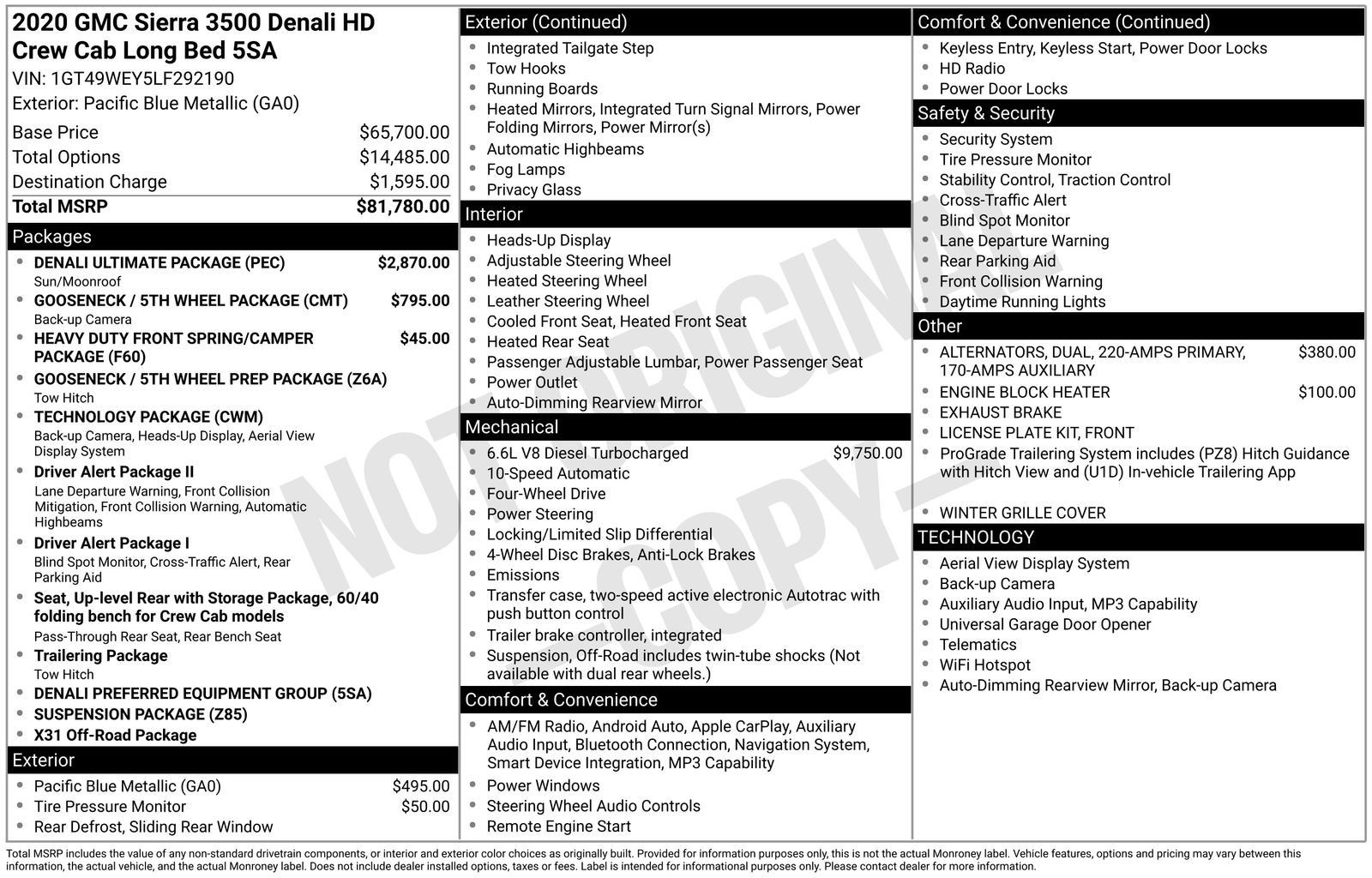 Used 2020 GMC Sierra 3500 Denali w/ Denali Ultimate Package AWD/4WD image 4