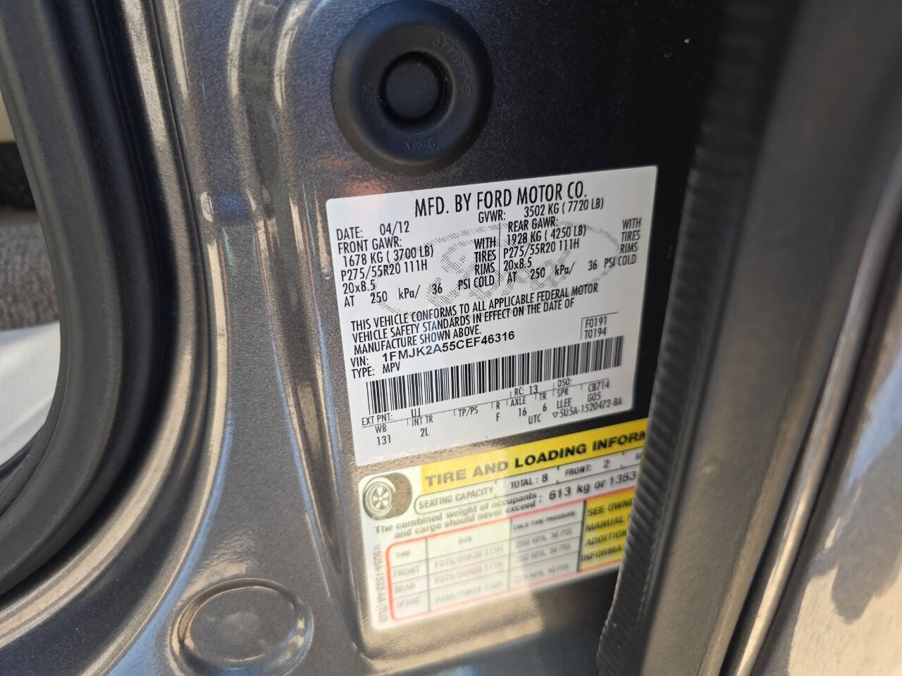 Used 2012 Ford Expedition EL Limited image 39