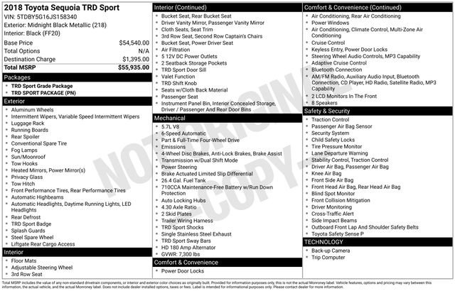 Certified 2018 Toyota Sequoia TRD Sport AWD/4WD image 29