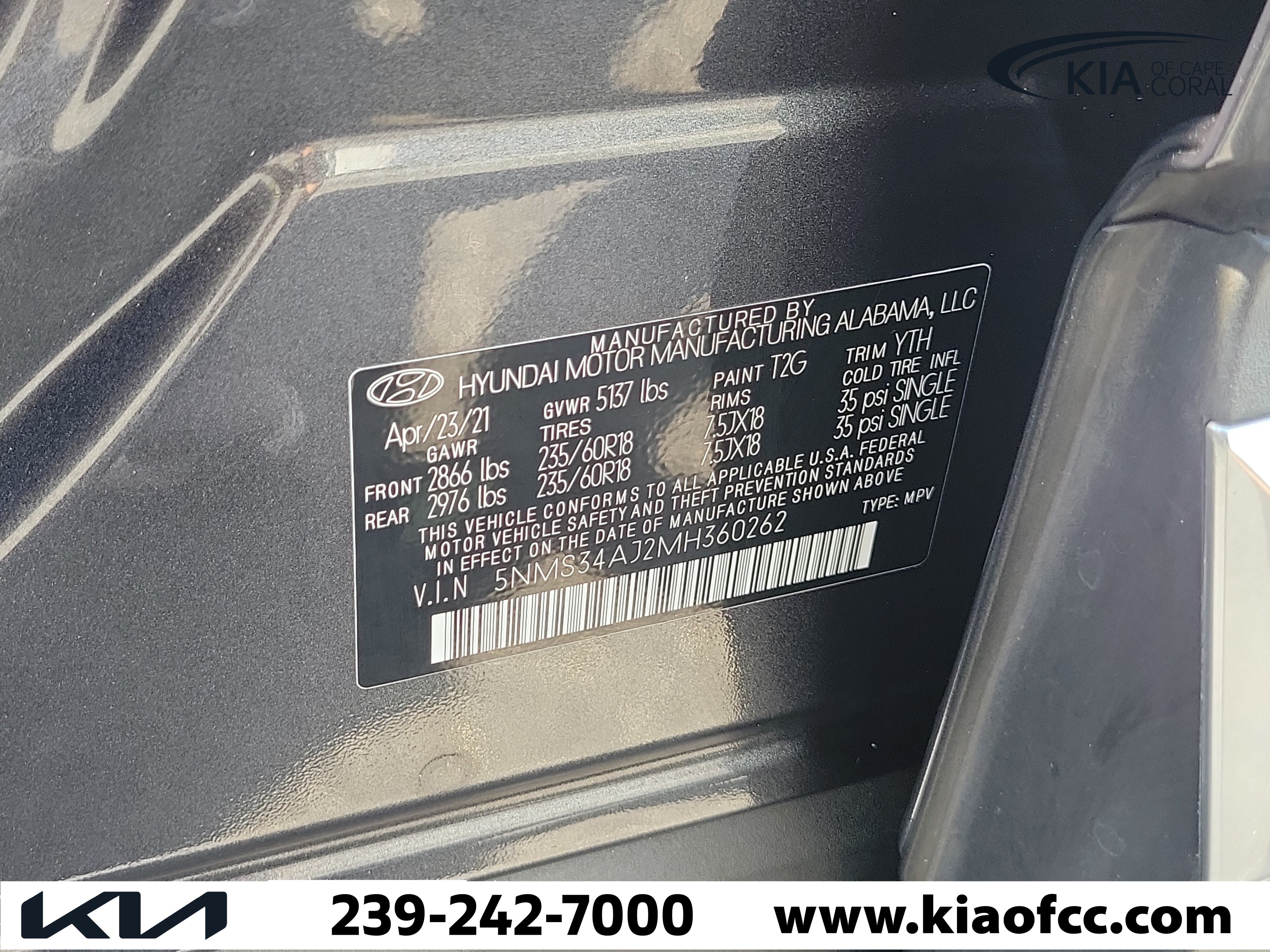 Used 2021 Hyundai Santa Fe SEL w/ Convenience + Premium Package FWD image 30