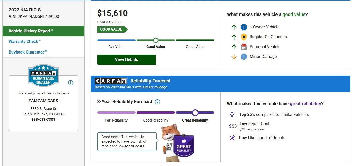 Used 2022 Kia Rio S image 3