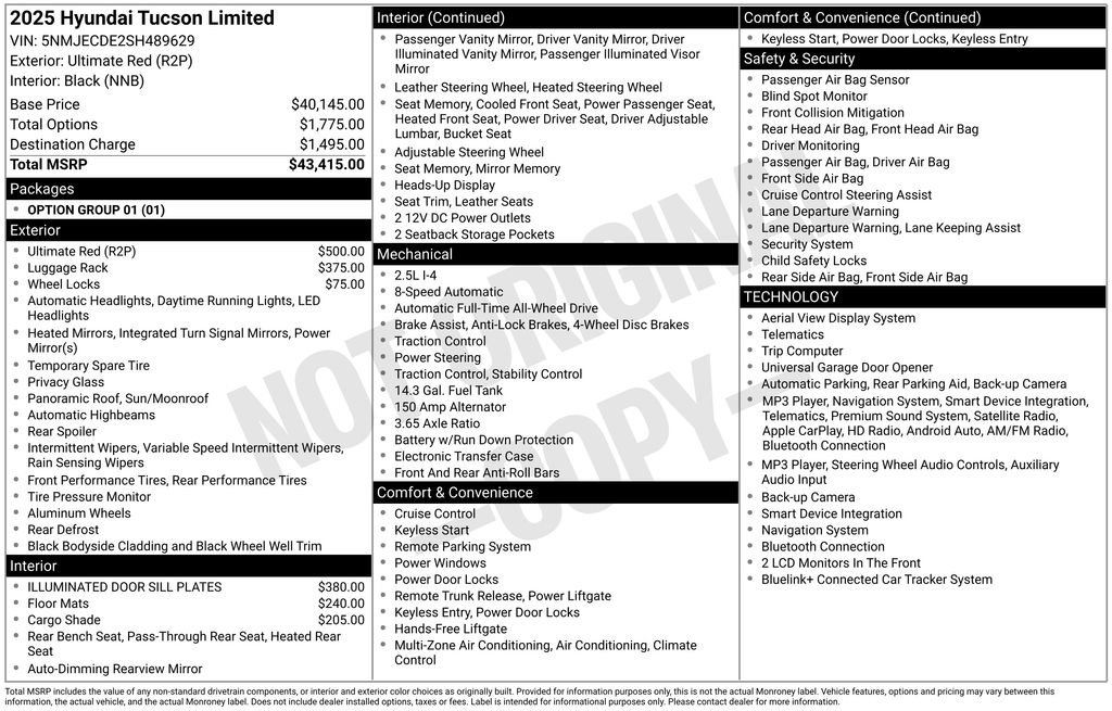 Used 2025 Hyundai Tucson Limited AWD/4WD image 6