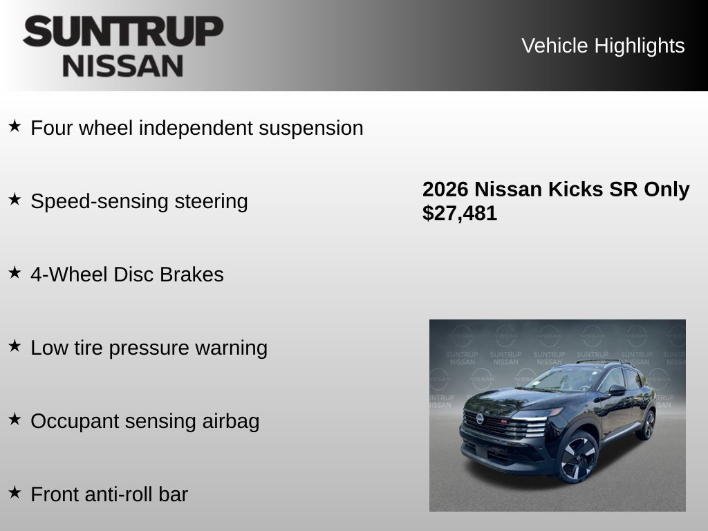 Used 2026 Nissan Kicks SR w/ Cold Weather Package AWD/4WD image 16