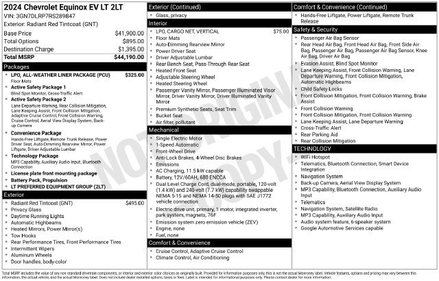 Certified 2024 Chevrolet Equinox EV LT FWD image 36