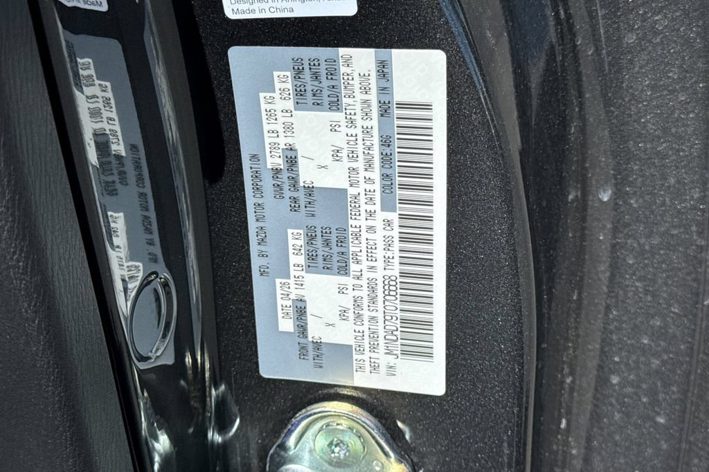 New 2026 MAZDA MX-5 Miata Grand Touring w/ Weather Package RWD image 25