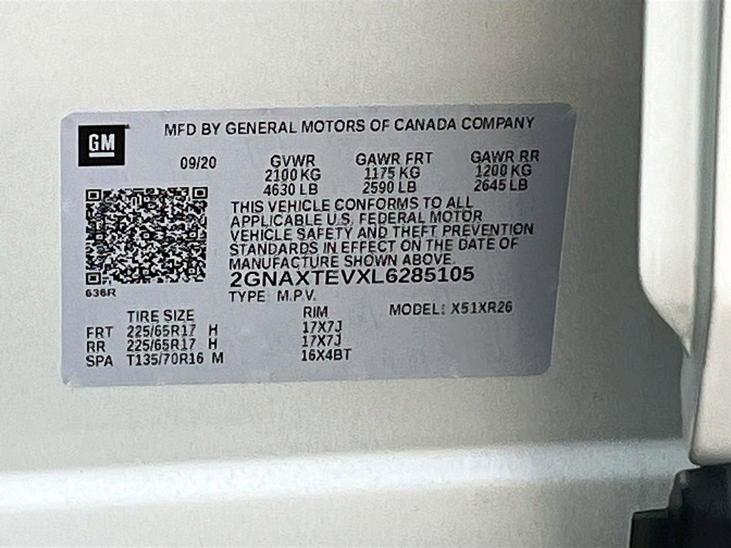 Used 2020 Chevrolet Equinox LT w/ Driver Convenience Package AWD/4WD image 34