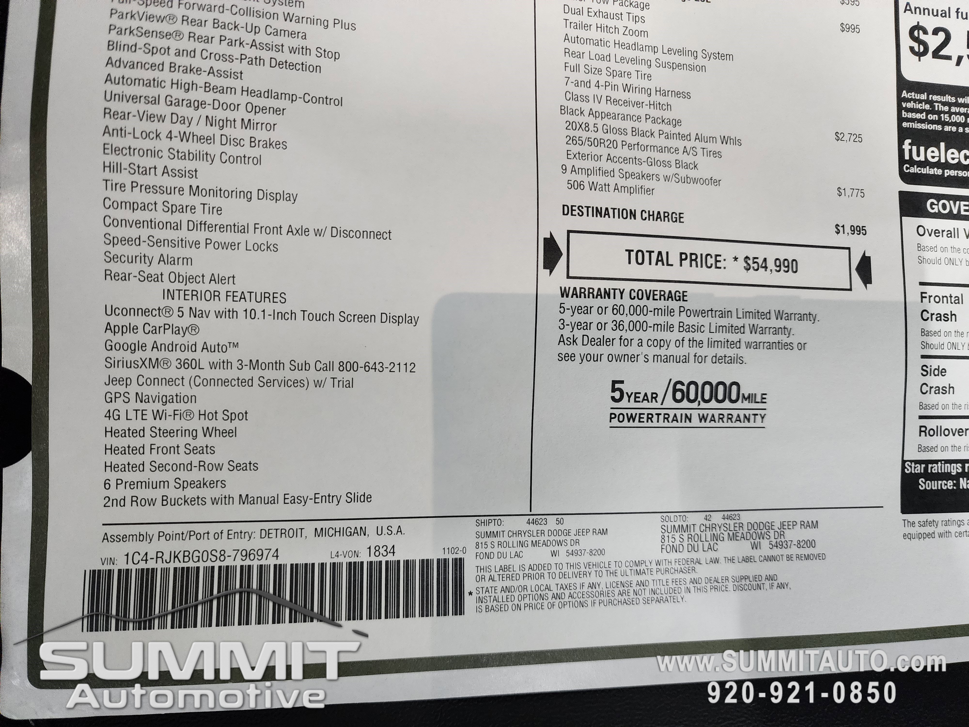 New 2025 Jeep Grand Cherokee L Limited w/ Black Appearance Package image 13