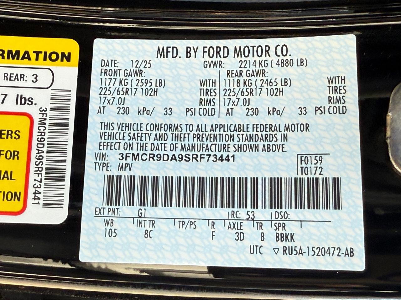 New 2025 Ford Bronco Sport Badlands w/ Badlands Tech Package AWD/4WD image 21
