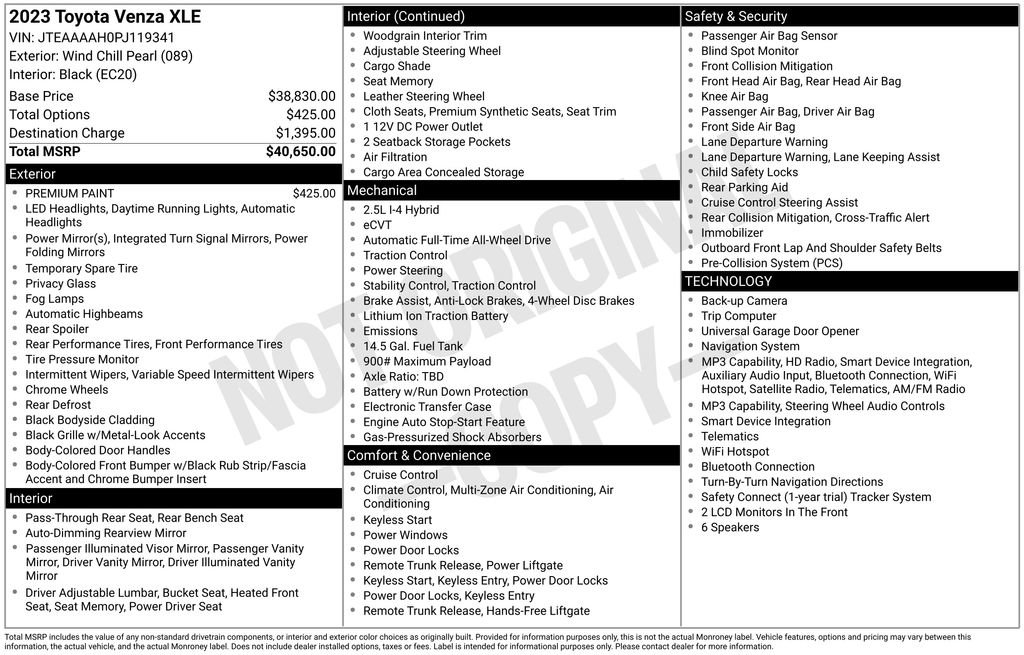 Used 2023 Toyota Venza XLE image 6