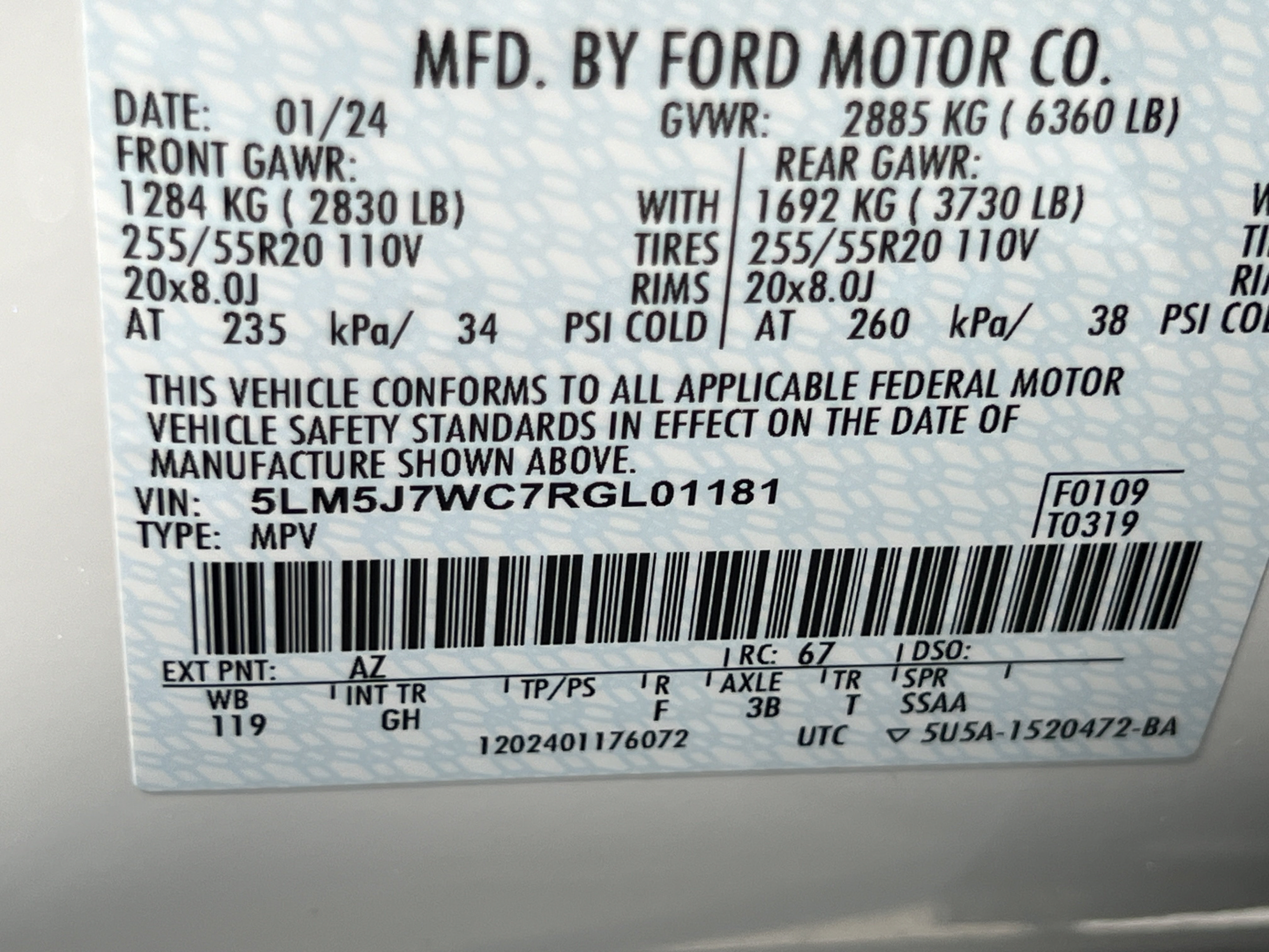 Certified 2024 Lincoln Aviator Reserve w/ Equipment Group 201A RWD image 31