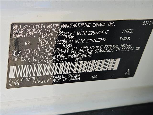 Used 2021 Toyota RAV4 LE w/ Carpet Mat Package (TMS) AWD/4WD image 25