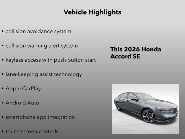 New 2026 Honda Accord SE image 10