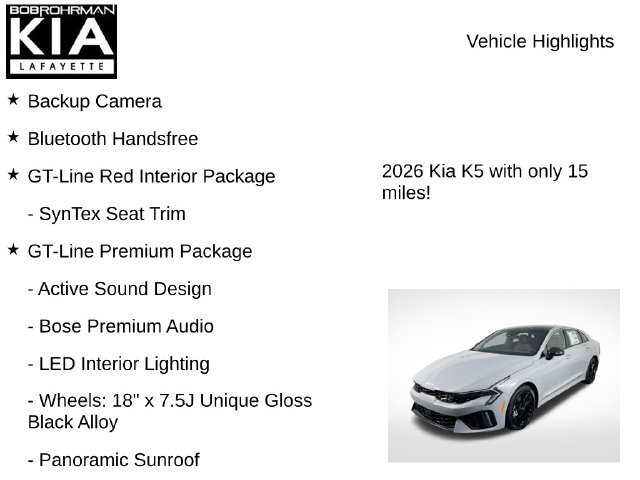 New 2026 Kia K5 GT-Line w/ GT-Line Premium Package AWD/4WD image 7