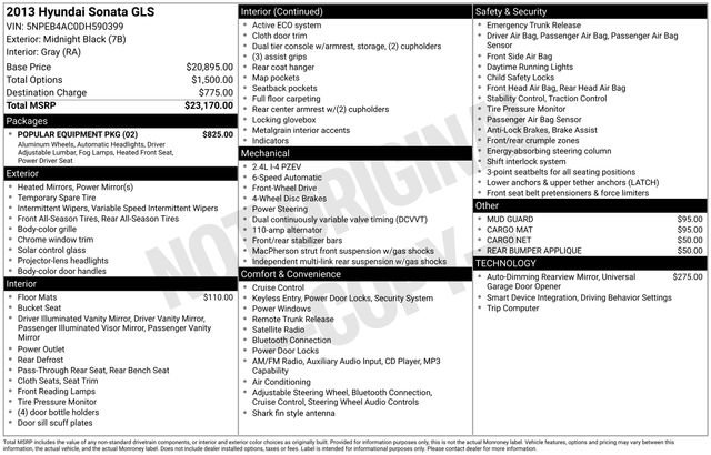 Used 2013 Hyundai Sonata GLS w/ Popular Equipment Pkg FWD image 10