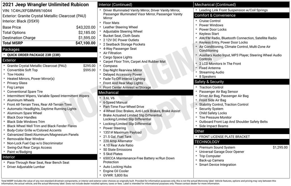 Used 2021 Jeep Wrangler Unlimited Rubicon image 15