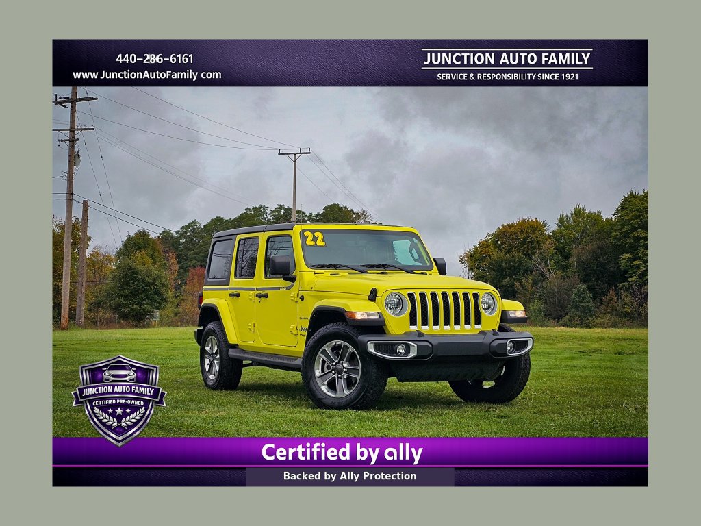 Used 2022 Jeep Wrangler Unlimited Sahara w/ Cold Weather Group AWD/4WD 360° Tour