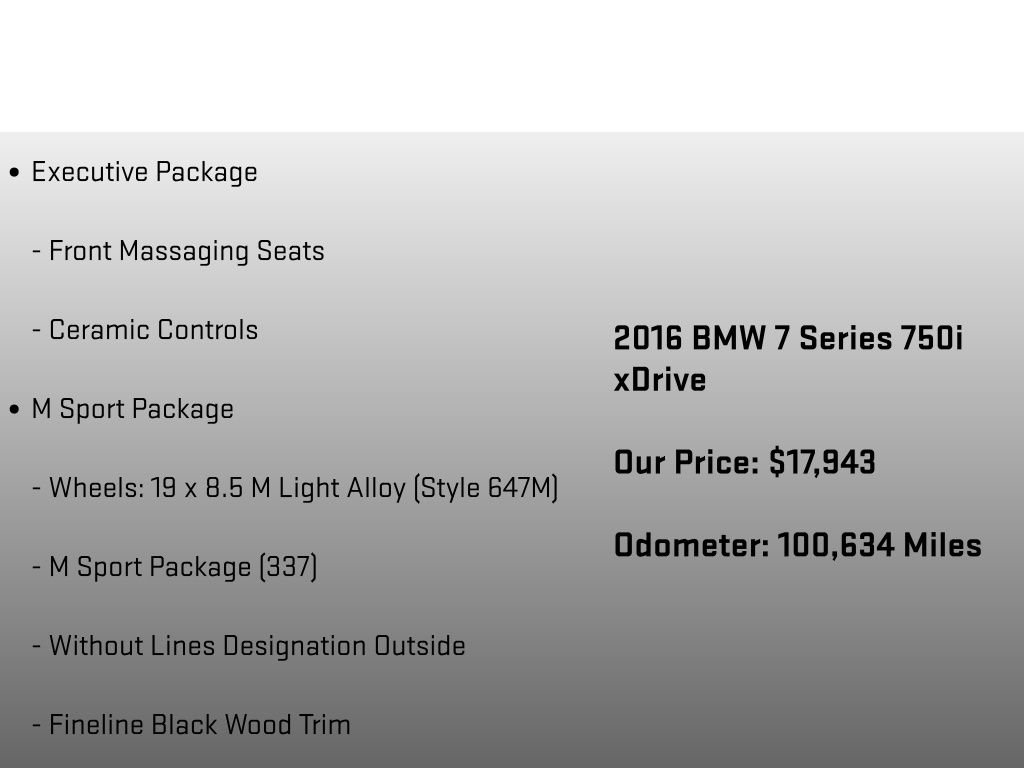 Used 2016 BMW 750i xDrive AWD/4WD image 12