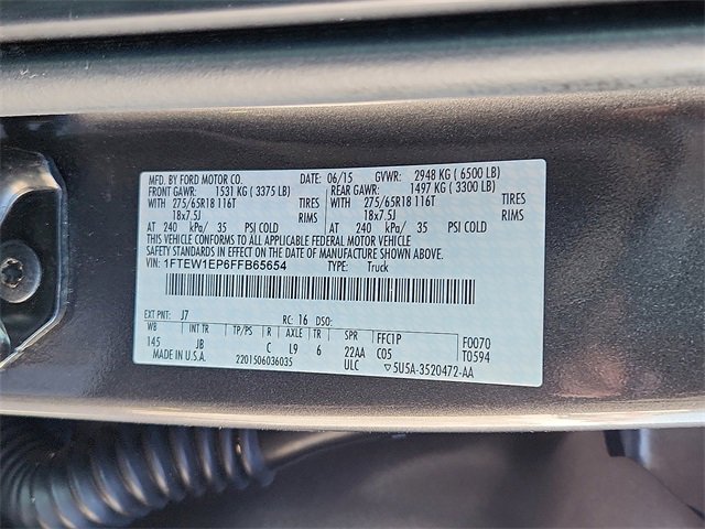 Used 2015 Ford F150 XLT w/ Equipment Group 302A Luxury image 15