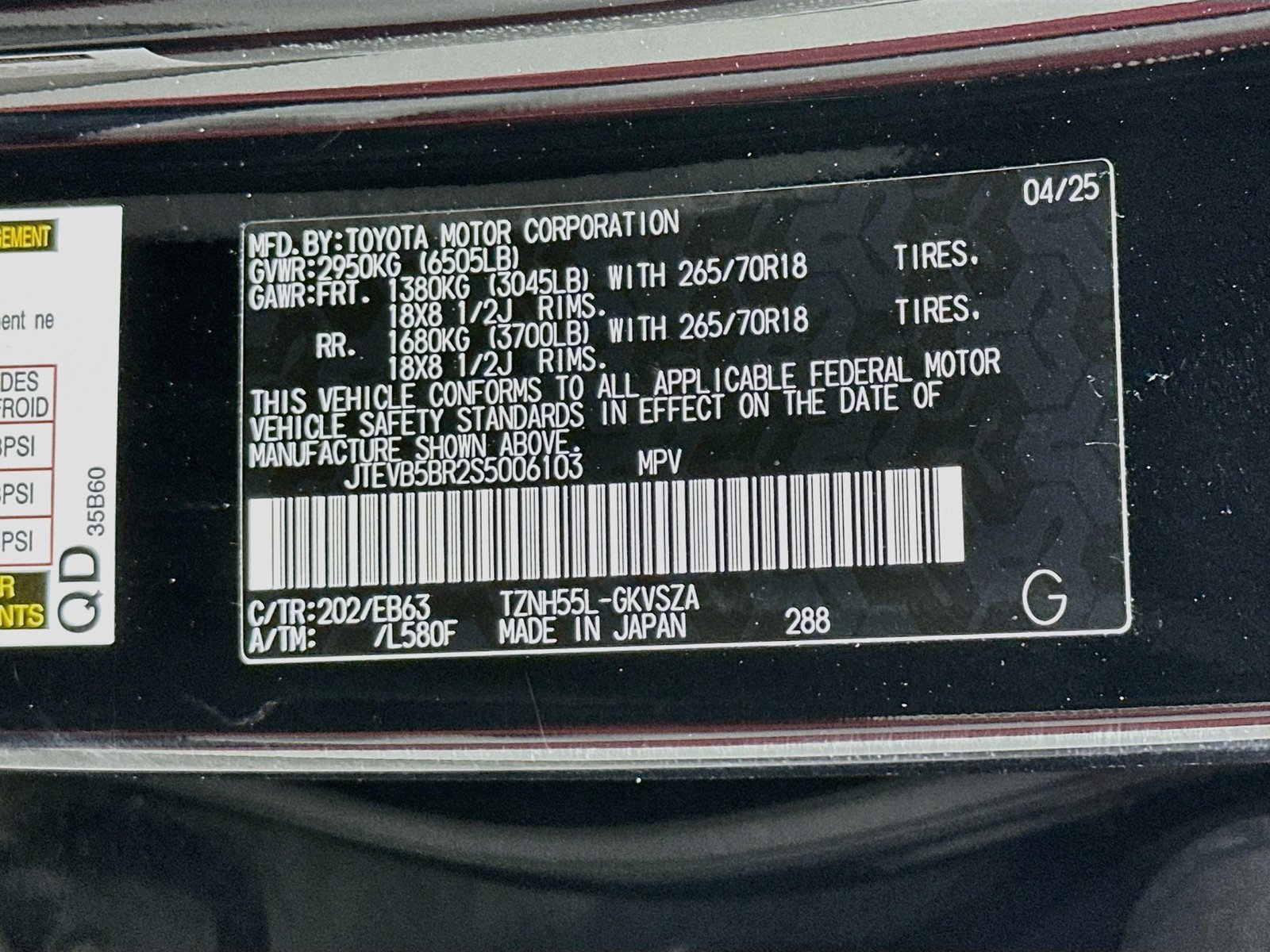 Certified 2025 Toyota 4Runner Trailhunter AWD/4WD image 33