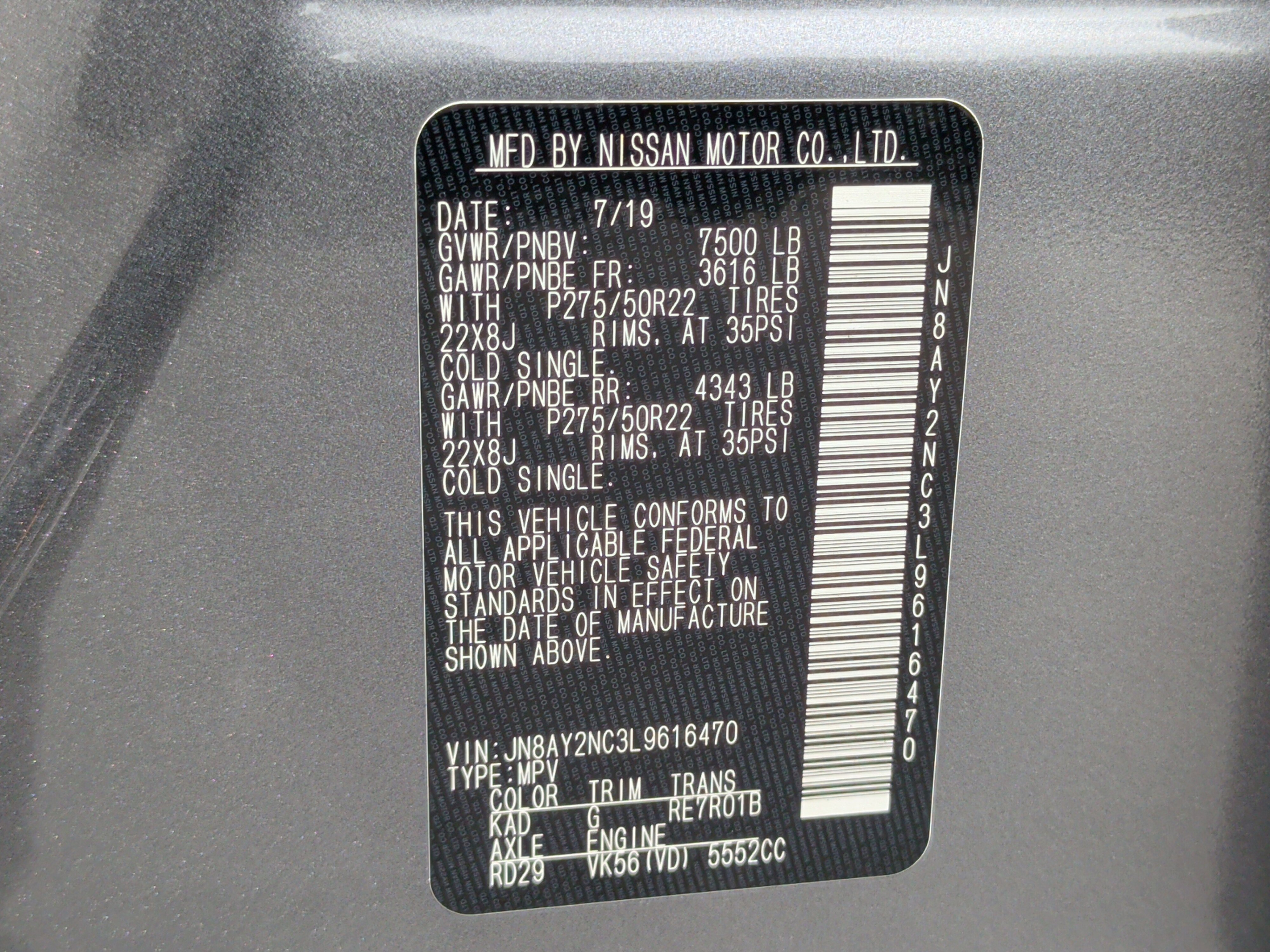 Used 2020 Nissan Armada Platinum w/ Interior Lighting Package AWD/4WD image 45