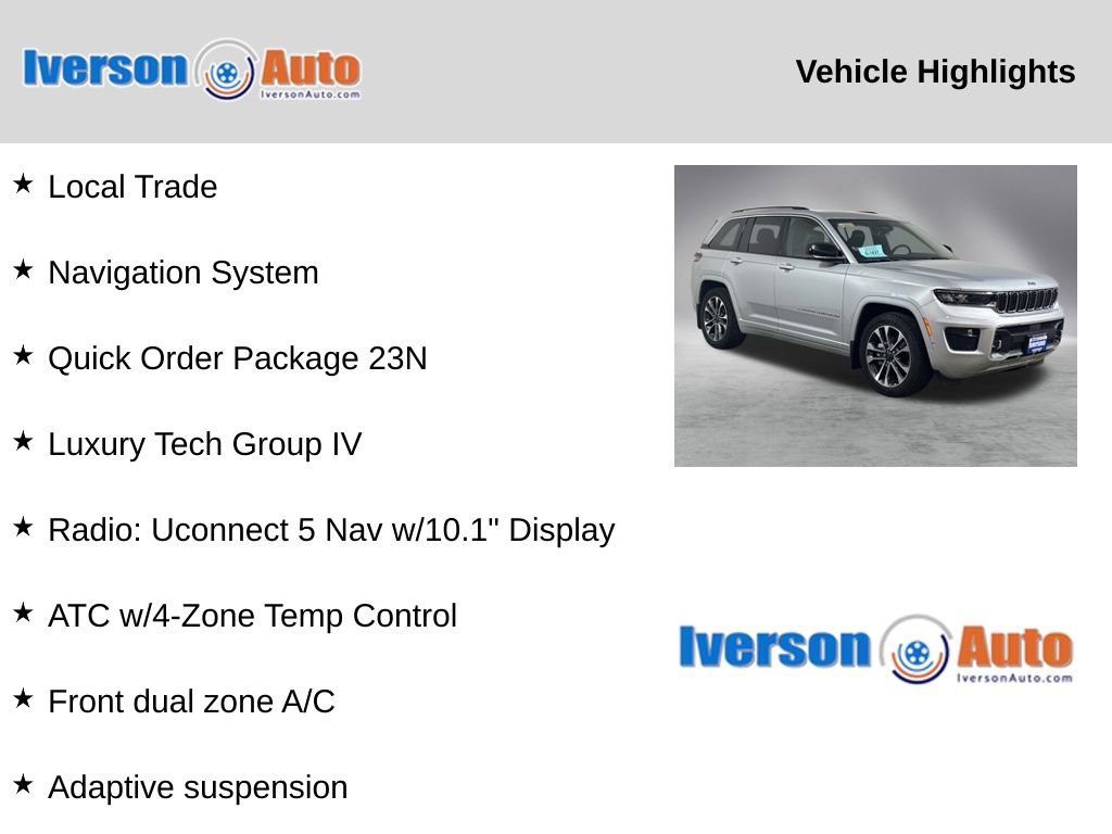 Used 2023 Jeep Grand Cherokee Overland w/ Luxury Tech Group IV image 2