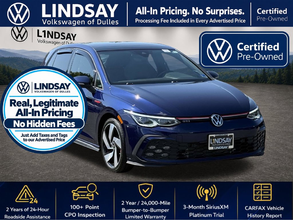 Certified 2023 Volkswagen GTI SE FWD image 1