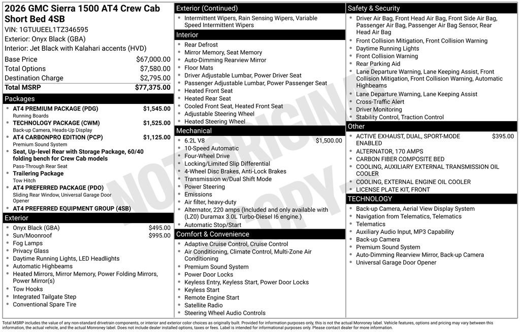 New 2026 GMC Sierra 1500 AT4 w/ AT4 Premium Package AWD/4WD image 5