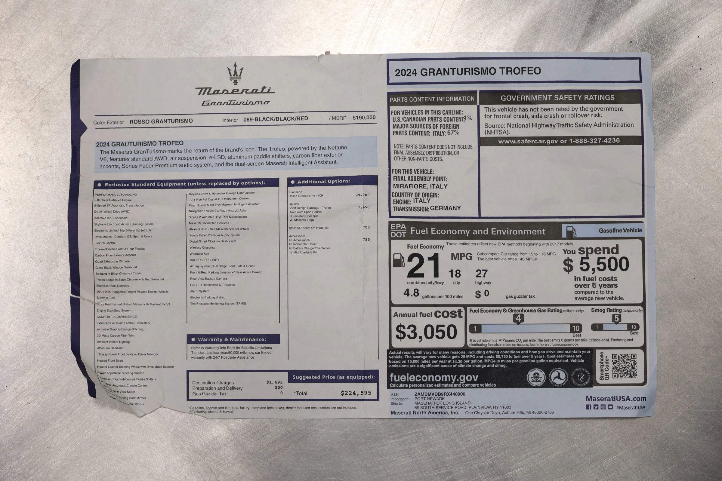 Used 2024 Maserati GranTurismo Trofeo image 7