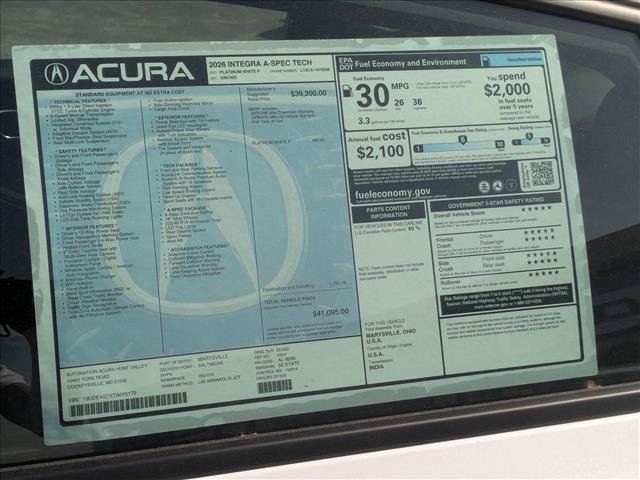 New 2026 Acura Integra A-Spec FWD image 20