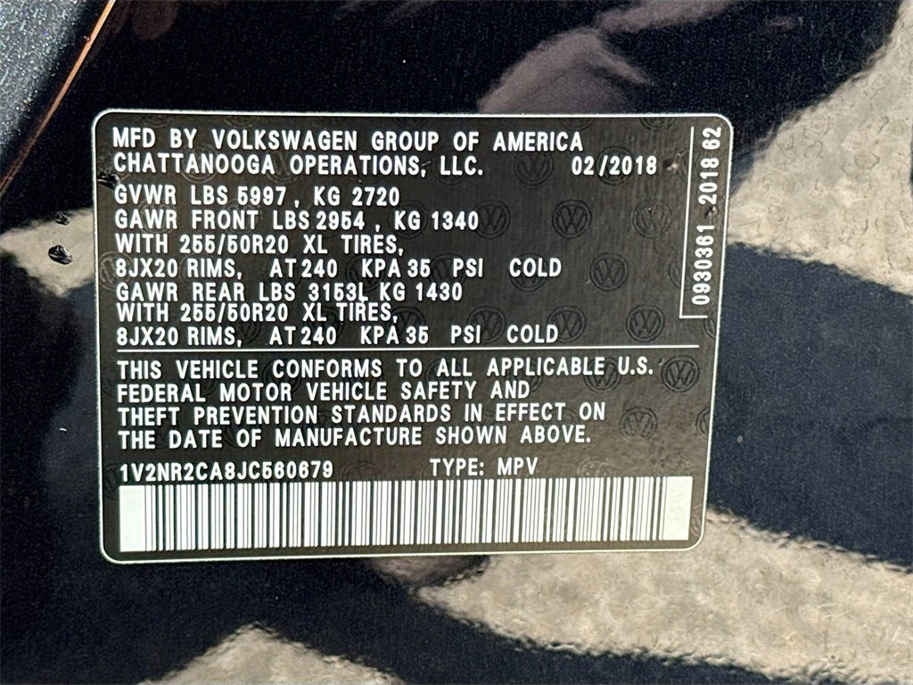 Used 2018 Volkswagen Atlas SEL Premium image 36