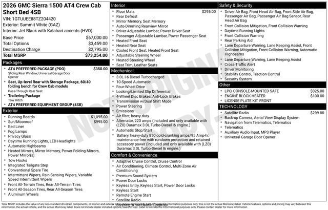 New 2026 GMC Sierra 1500 AT4 w/ AT4 Preferred Package AWD/4WD image 5