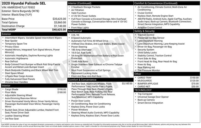 Used 2020 Hyundai Palisade SEL image 36
