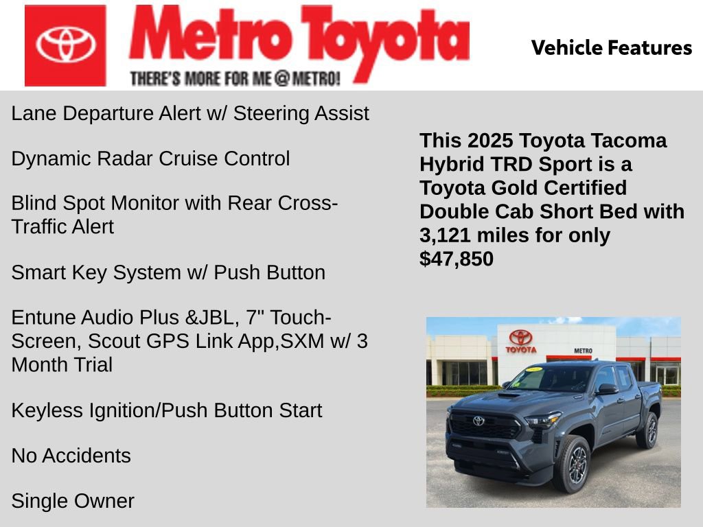 Certified 2025 Toyota Tacoma TRD Sport w/ TRD Sport Upgrade Package image 11