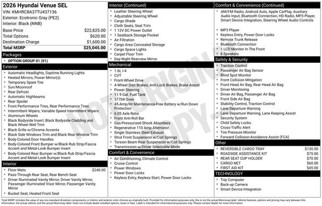 New 2026 Hyundai Venue SEL image 46
