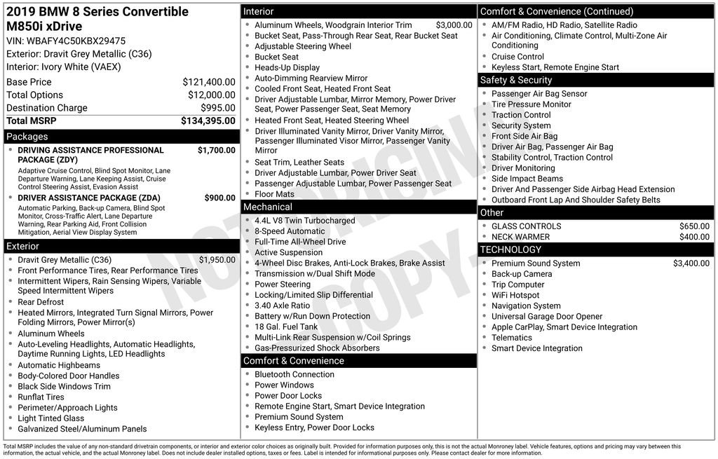 Used 2019 BMW M850i xDrive Convertible image 5