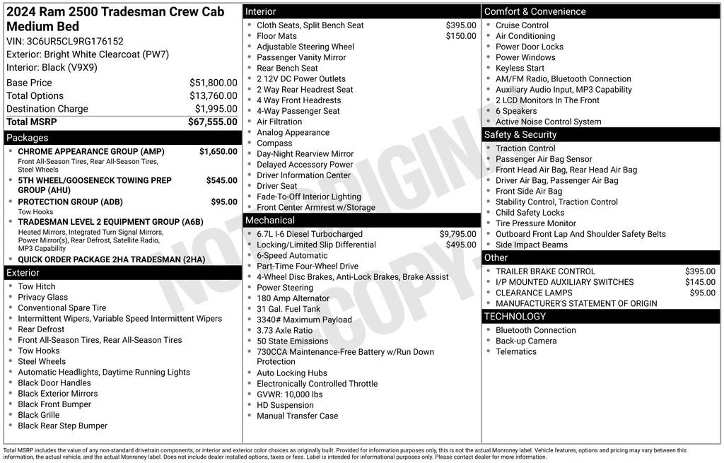 Used 2024 RAM 2500 Tradesman w/ Chrome Appearance Group image 2