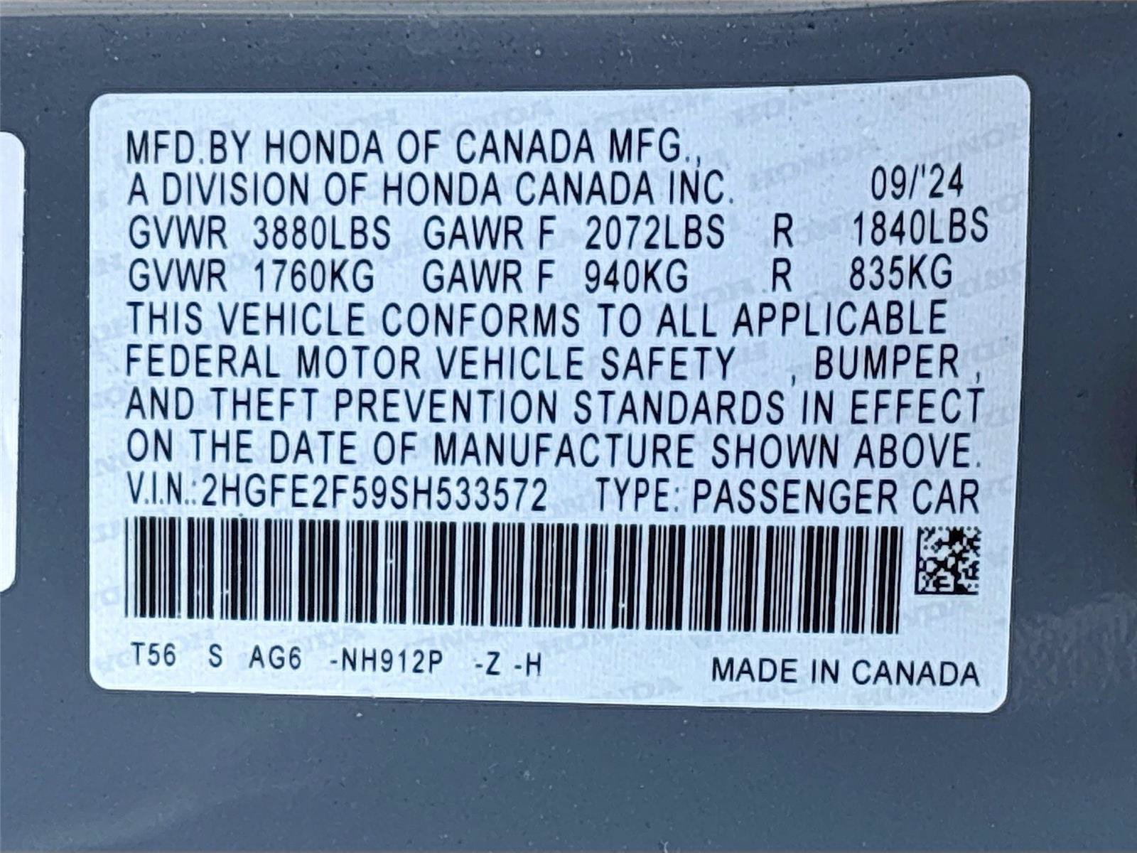 Certified 2025 Honda Civic Sport image 33