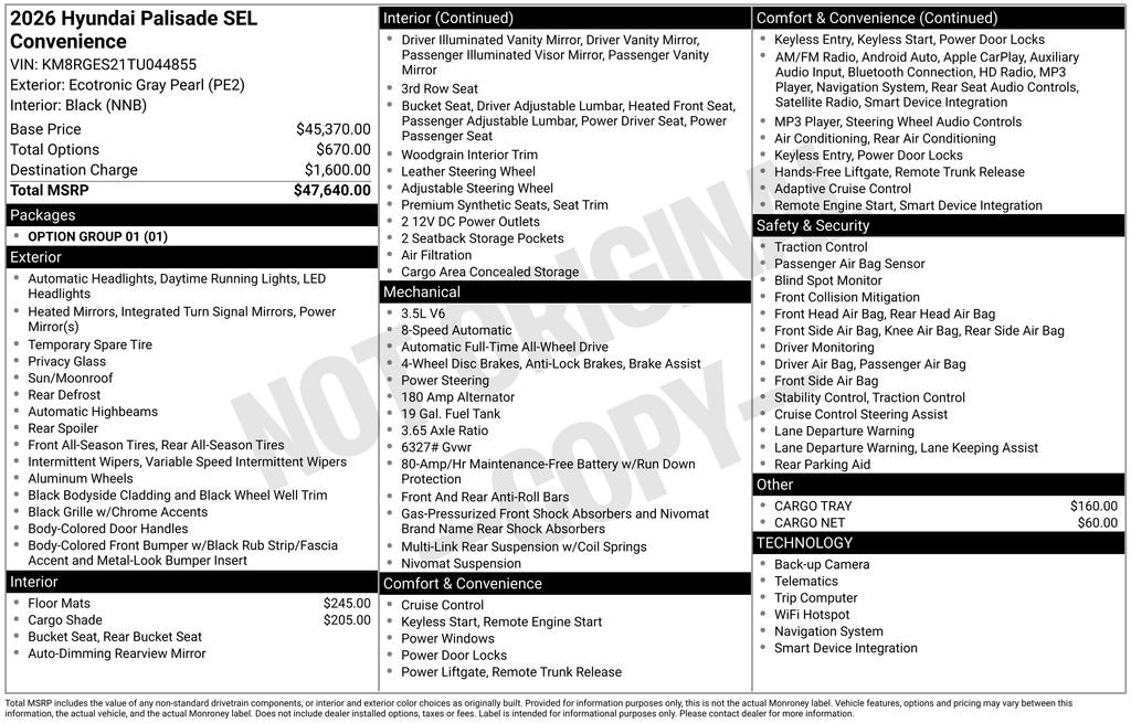 New 2026 Hyundai Palisade SEL image 3