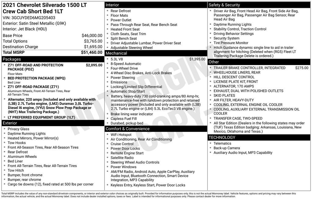 Certified 2021 Chevrolet Silverado 1500 LT AWD/4WD image 5