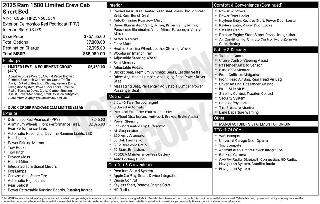 Certified 2025 RAM 1500 Limited AWD/4WD image 24