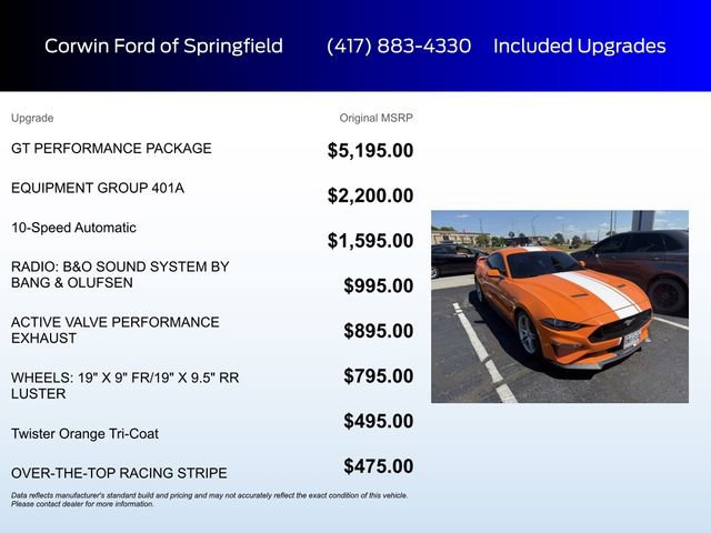 Used 2020 Ford Mustang GT Premium w/ GT Performance Package RWD image 5