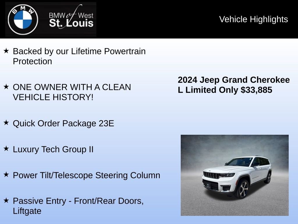 Used 2024 Jeep Grand Cherokee L Limited w/ Luxury Tech Group II AWD/4WD image 8