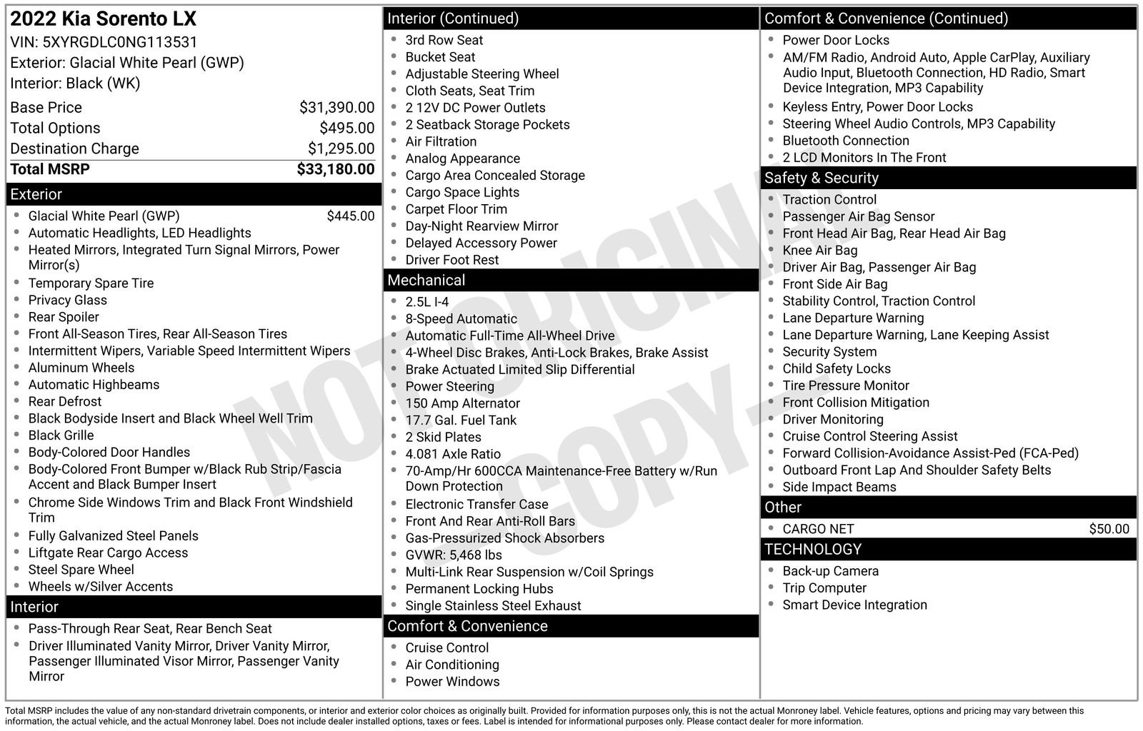 Used 2022 Kia Sorento LX image 30
