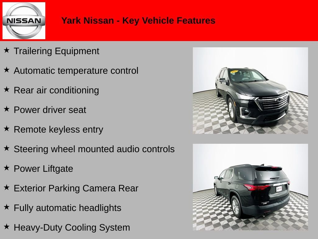 Used 2023 Chevrolet Traverse LT w/ LPO, Cargo Package image 2