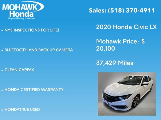 Certified 2020 Honda Civic LX image 8